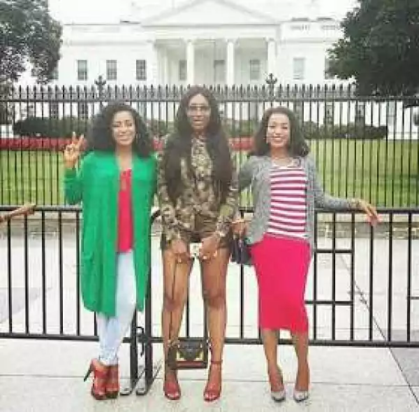 Photo: Nollywood Actresses Ebube Nwagbo, Tracy And Treasure Daniels Visit The White House
